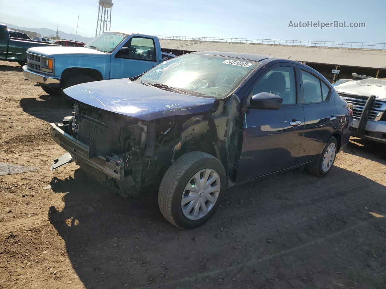 2018 Nissan Versa S Blue vin: 3N1CN7AP0JL807791