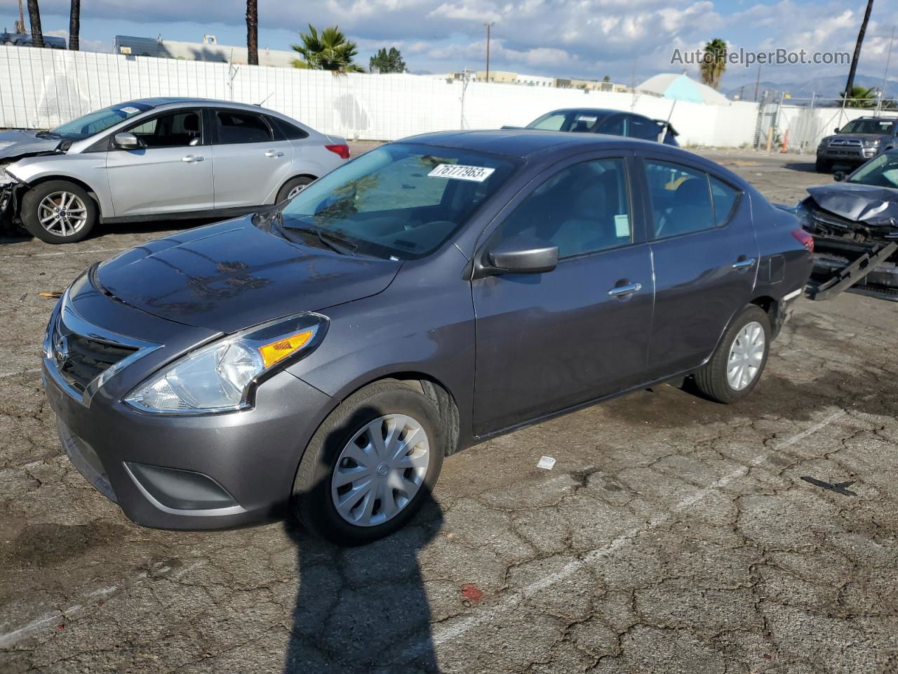 2018 Nissan Versa S Gray vin: 3N1CN7AP0JL856182