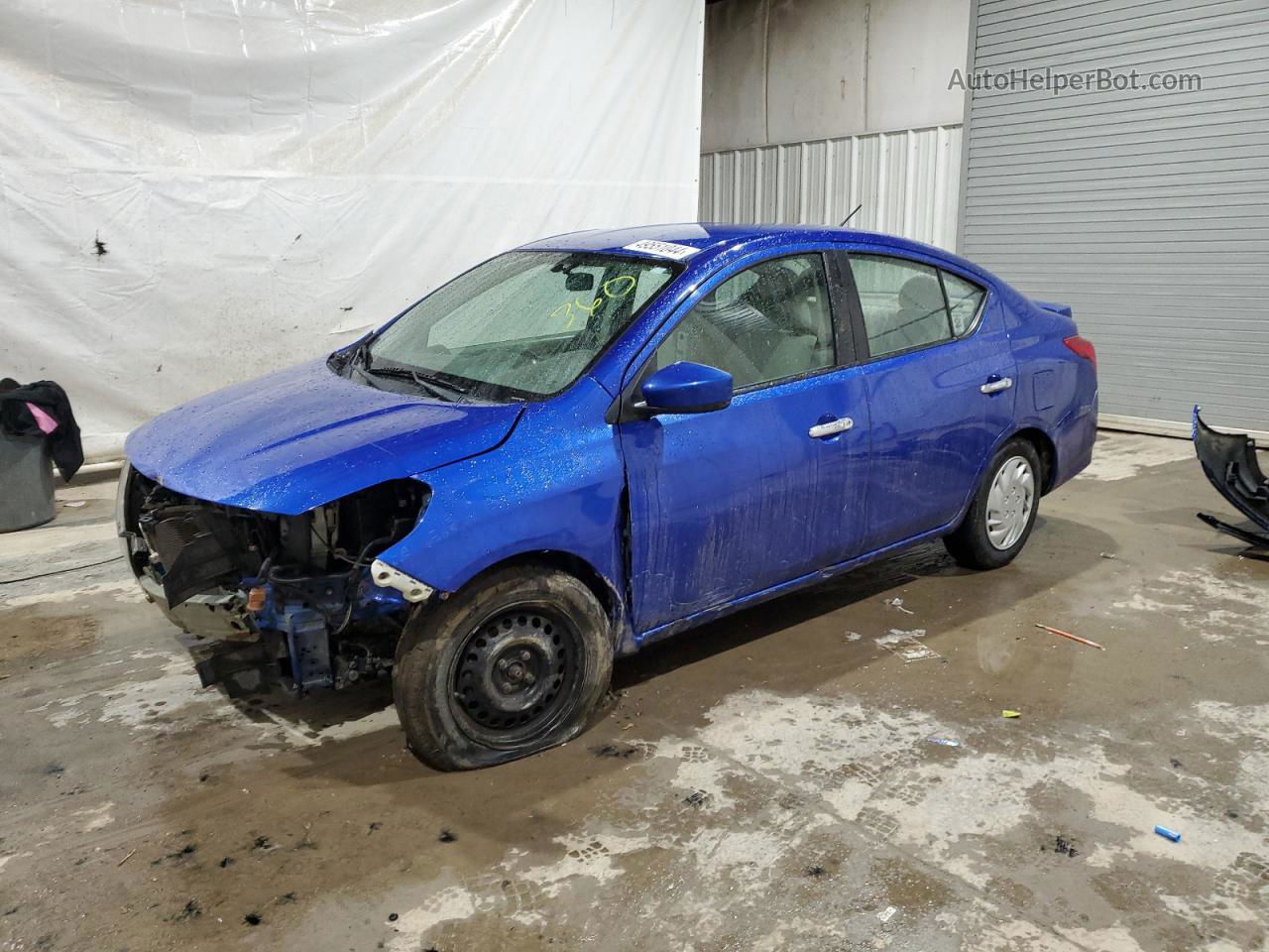 2016 Nissan Versa S Синий vin: 3N1CN7AP1GL806271