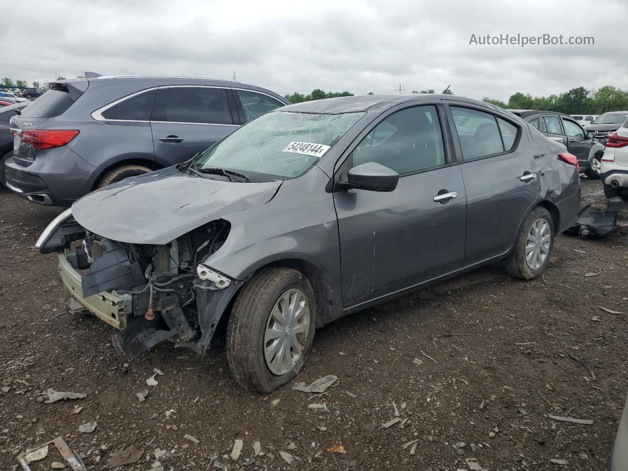 2016 Nissan Versa S Gray vin: 3N1CN7AP1GL879933