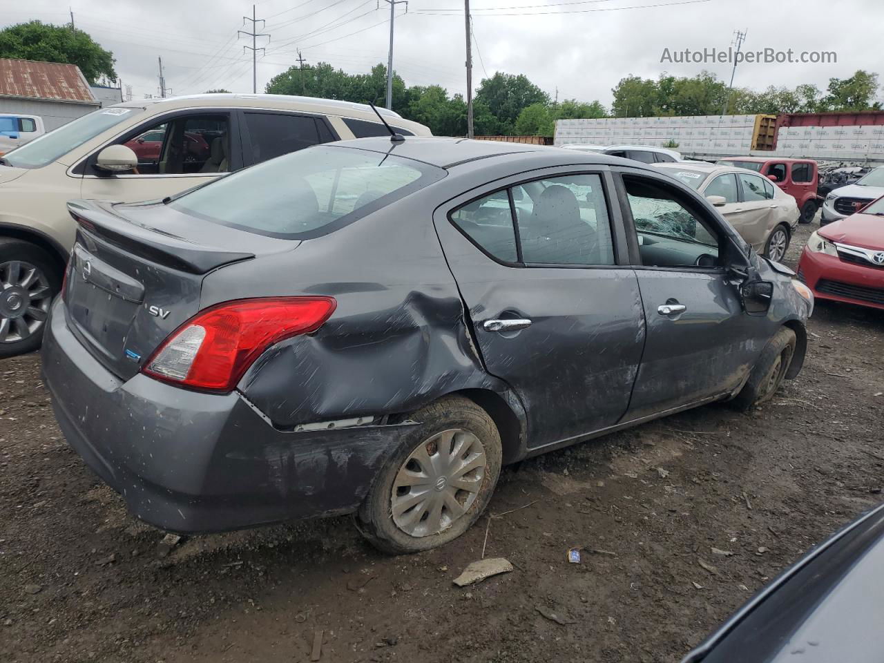 2016 Nissan Versa S Gray vin: 3N1CN7AP1GL879933