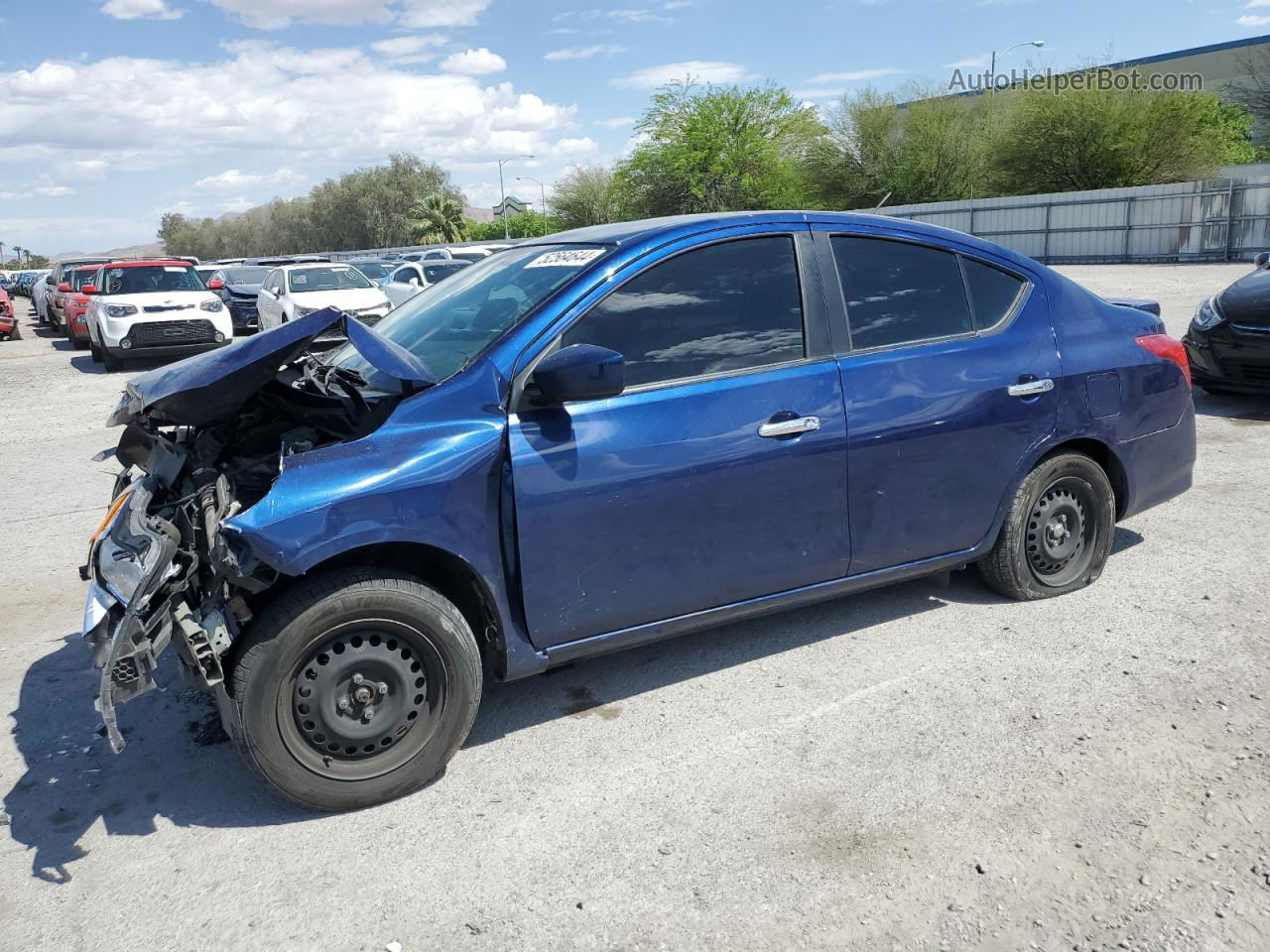 2018 Nissan Versa S Синий vin: 3N1CN7AP1JL802812