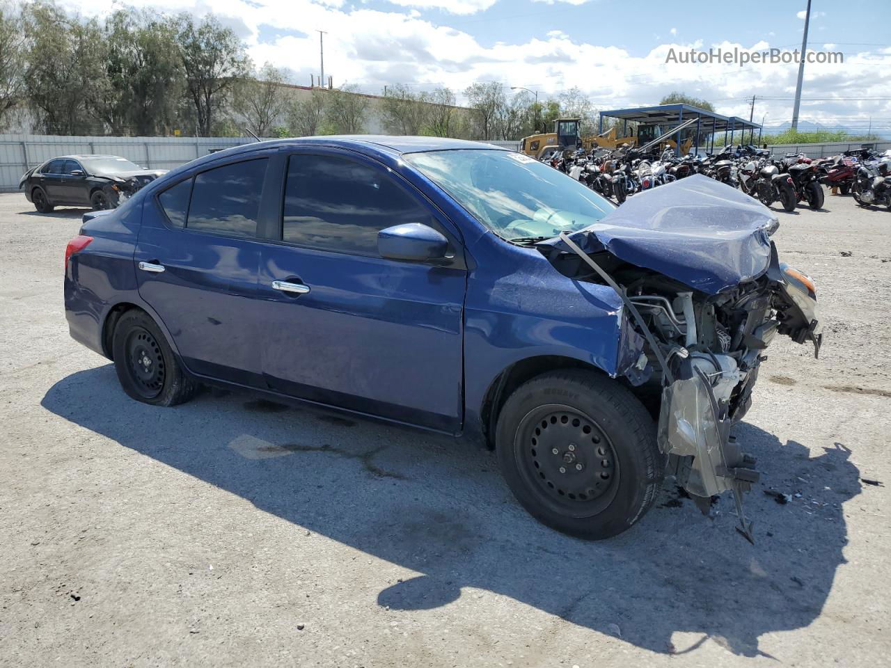 2018 Nissan Versa S Blue vin: 3N1CN7AP1JL802812