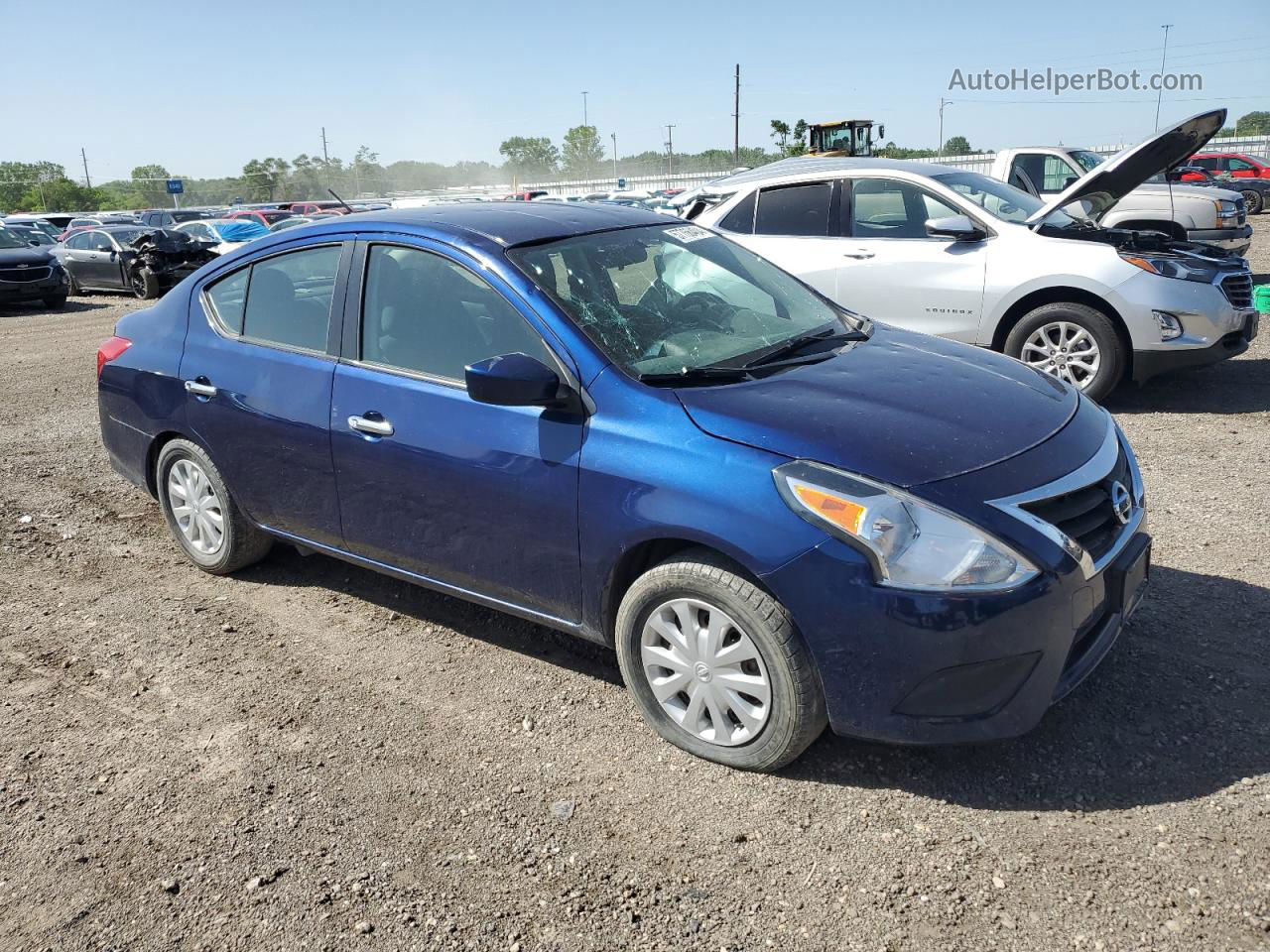 2018 Nissan Versa S Blue vin: 3N1CN7AP1JL806830