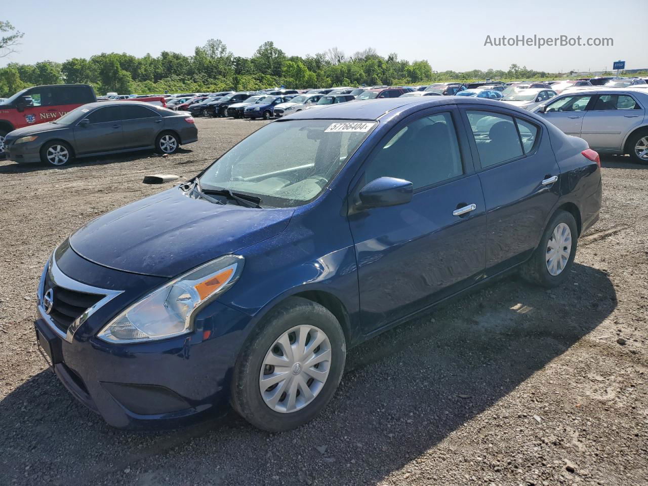 2018 Nissan Versa S Blue vin: 3N1CN7AP1JL806830