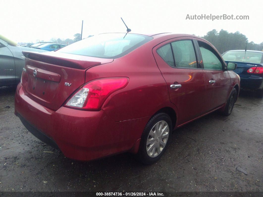 2018 Nissan Versa 1.6 Sv Красный vin: 3N1CN7AP1JL820470