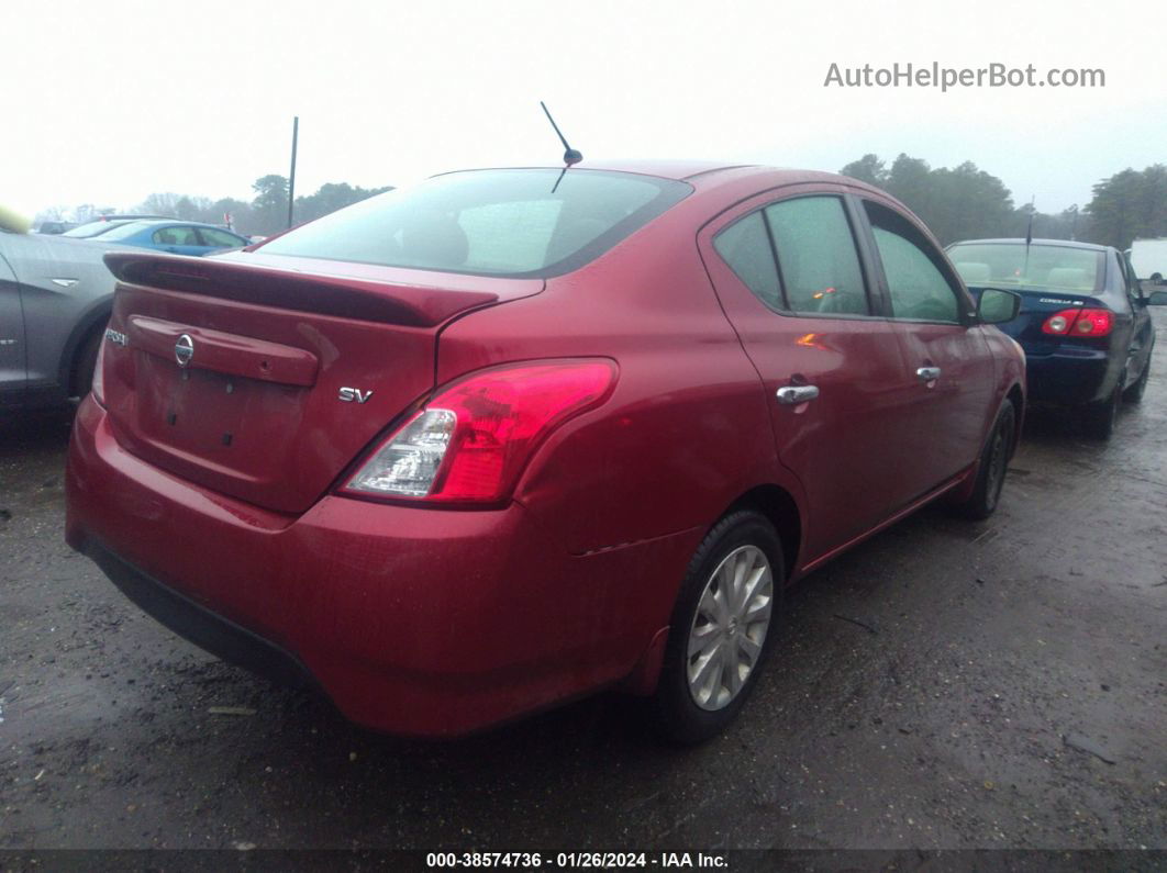 2018 Nissan Versa 1.6 Sv Красный vin: 3N1CN7AP1JL820470