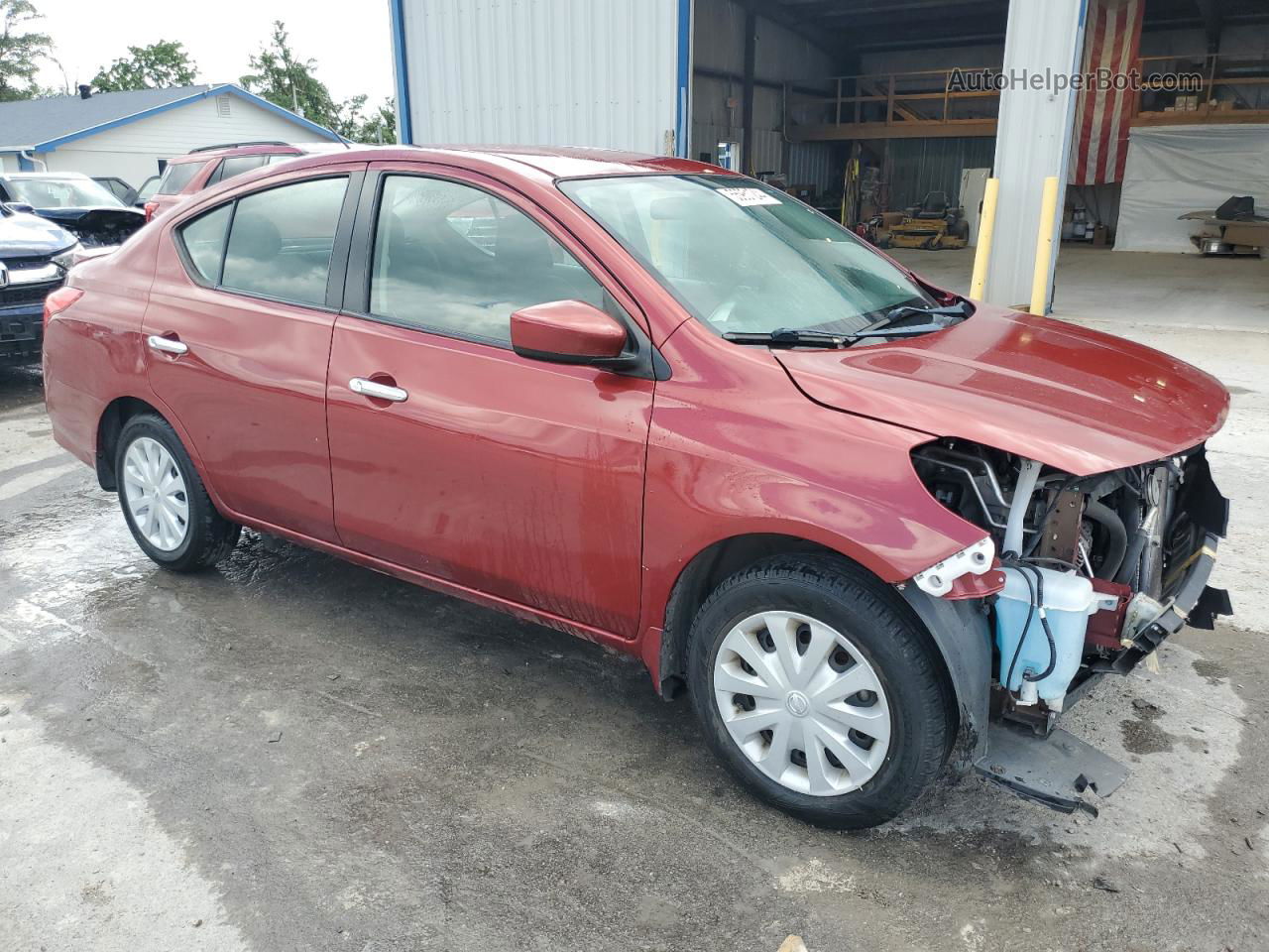 2018 Nissan Versa S Red vin: 3N1CN7AP1JL821036