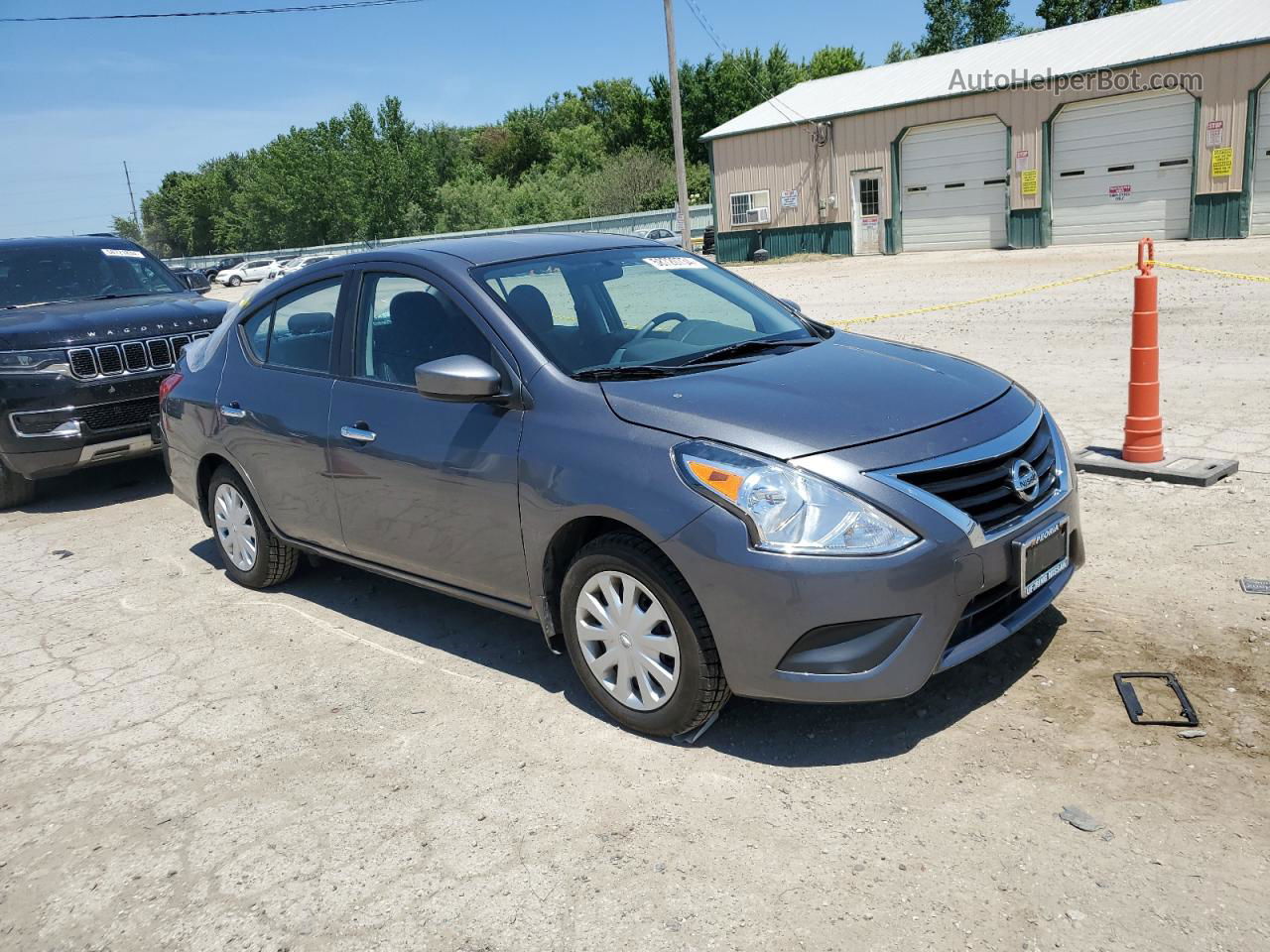 2018 Nissan Versa S Gray vin: 3N1CN7AP1JL855266