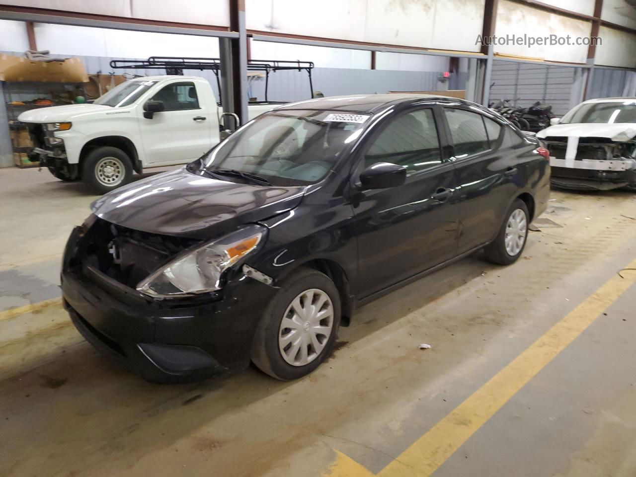 2018 Nissan Versa S Black vin: 3N1CN7AP1JL865814