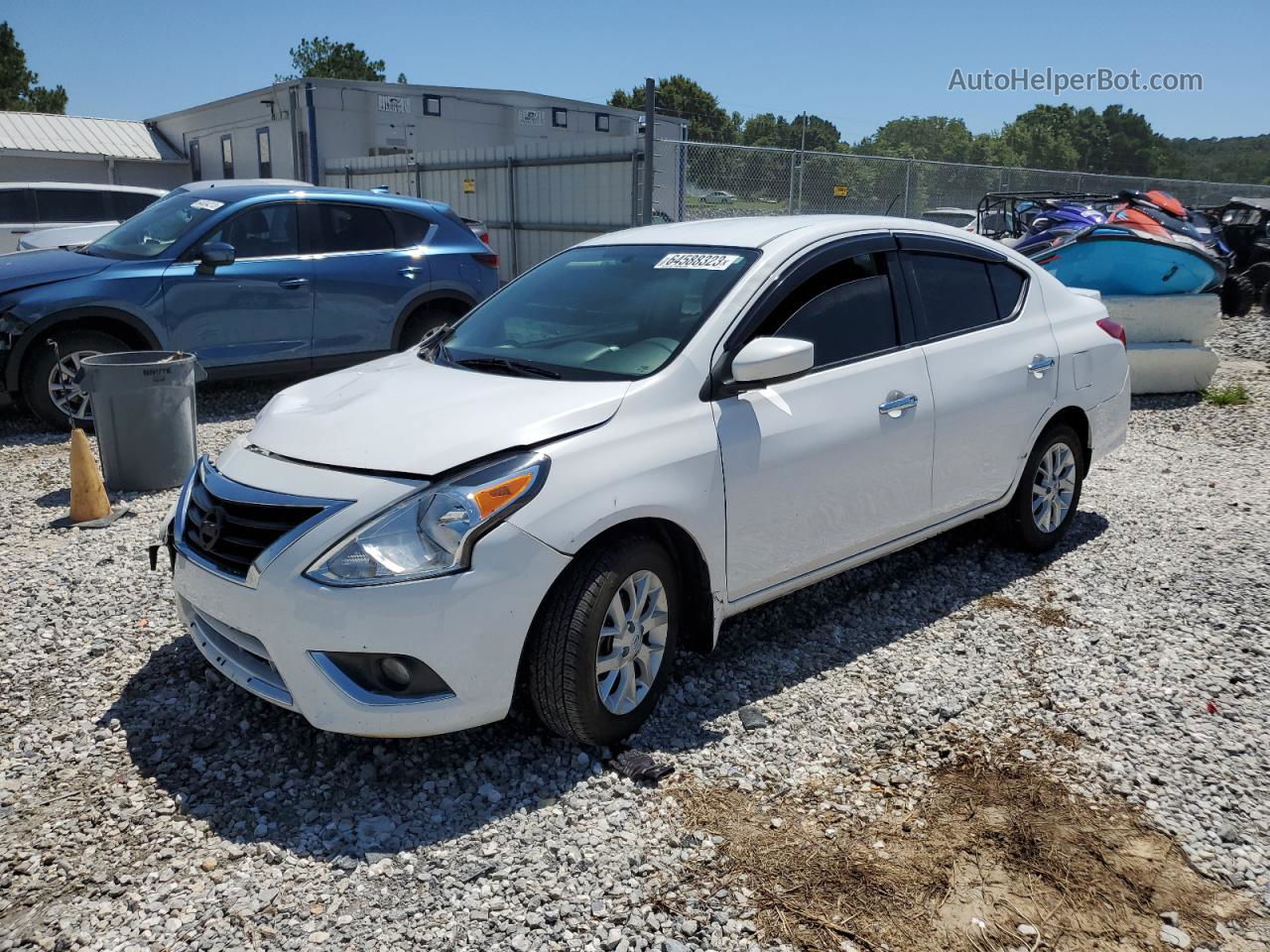 2018 Nissan Versa S White vin: 3N1CN7AP1JL884105