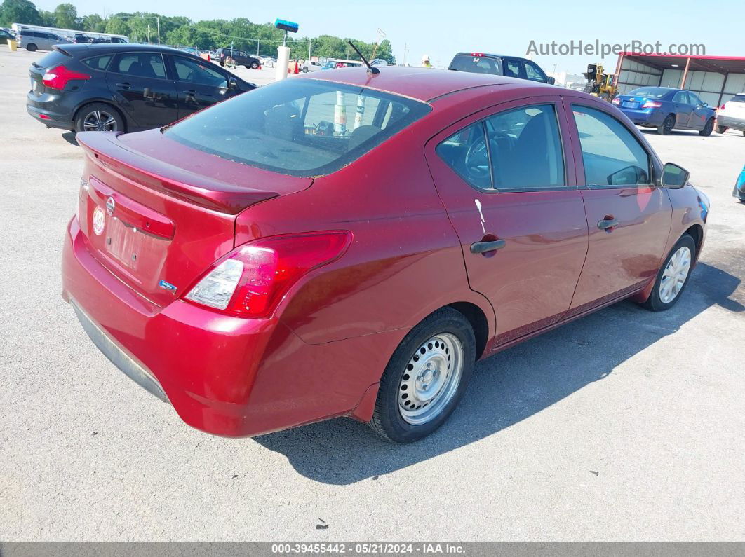 2016 Nissan Versa 1.6 S+ Burgundy vin: 3N1CN7AP2GL816758