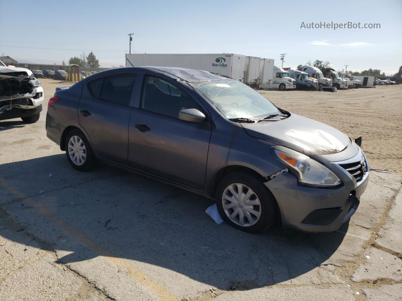 2018 Nissan Versa S Серый vin: 3N1CN7AP2JL818954