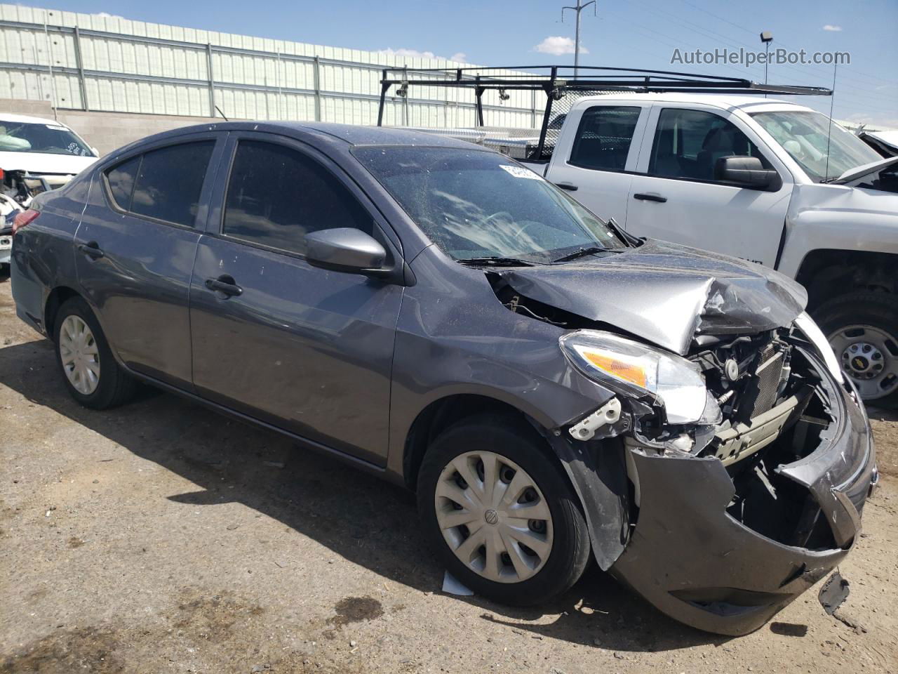 2018 Nissan Versa S Gray vin: 3N1CN7AP2JL829646