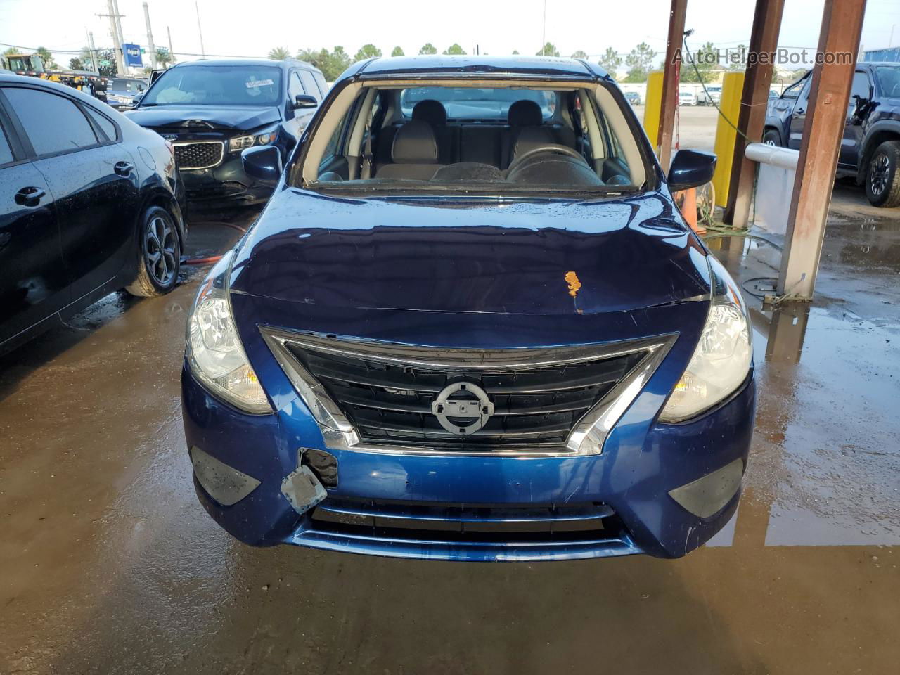 2018 Nissan Versa S Синий vin: 3N1CN7AP2JL856149