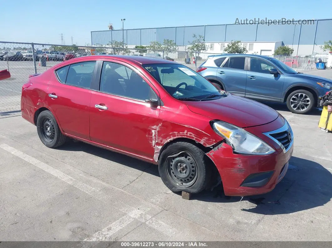 2018 Nissan Versa 1.6 Sv Red vin: 3N1CN7AP2JL874036