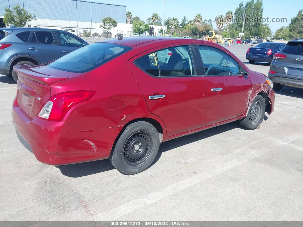 2018 Nissan Versa 1.6 Sv Red vin: 3N1CN7AP2JL874036