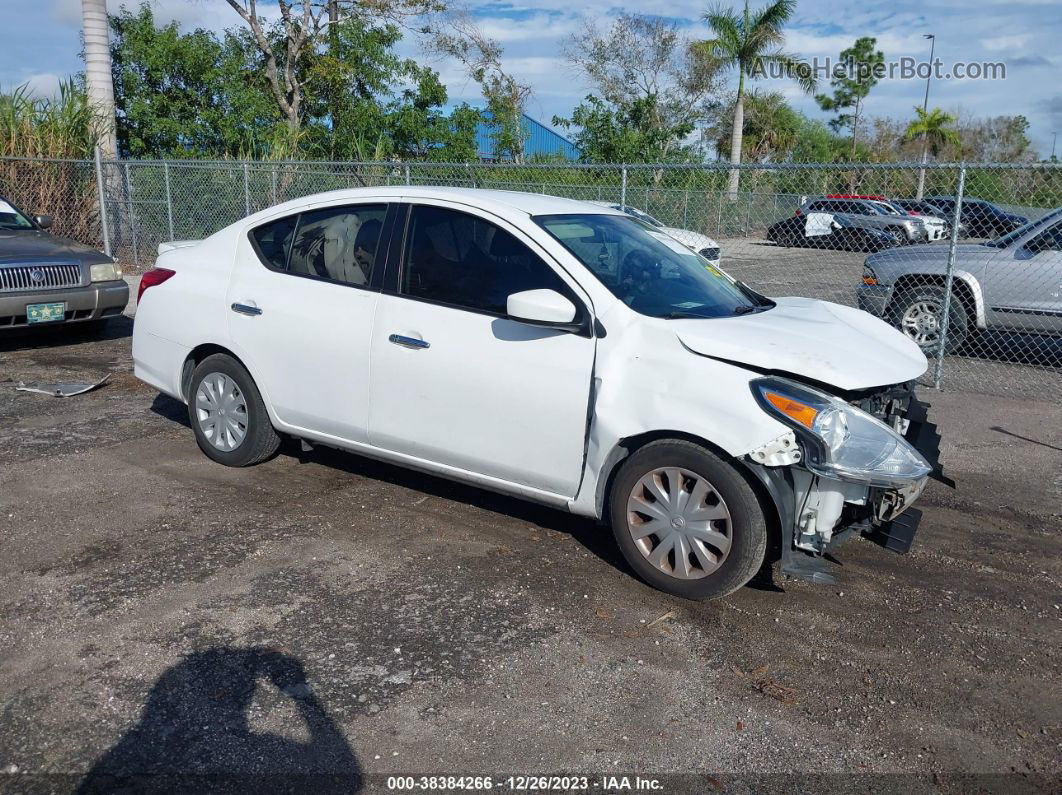 2018 Nissan Versa 1.6 Sv White vin: 3N1CN7AP2JL878409