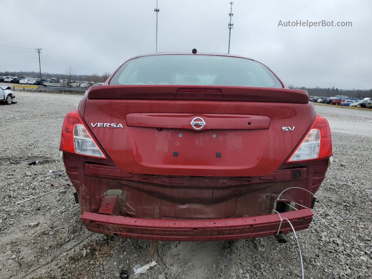 2018 Nissan Versa S Burgundy vin: 3N1CN7AP2JL881066