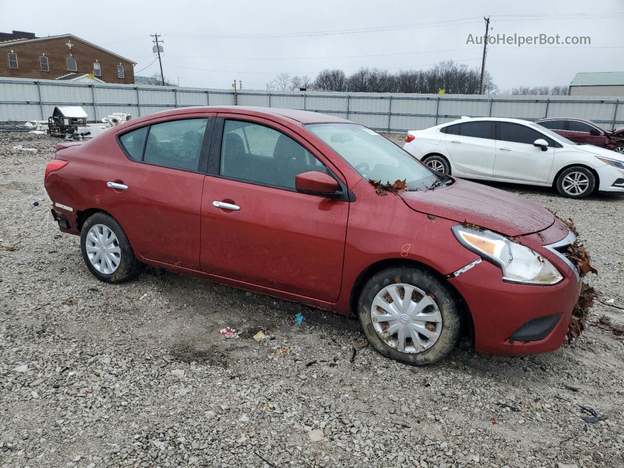 2018 Nissan Versa S Burgundy vin: 3N1CN7AP2JL881066