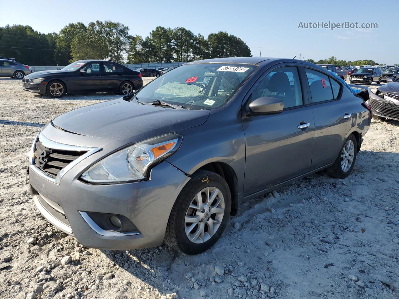 2018 Nissan Versa S Серый vin: 3N1CN7AP2JL888017