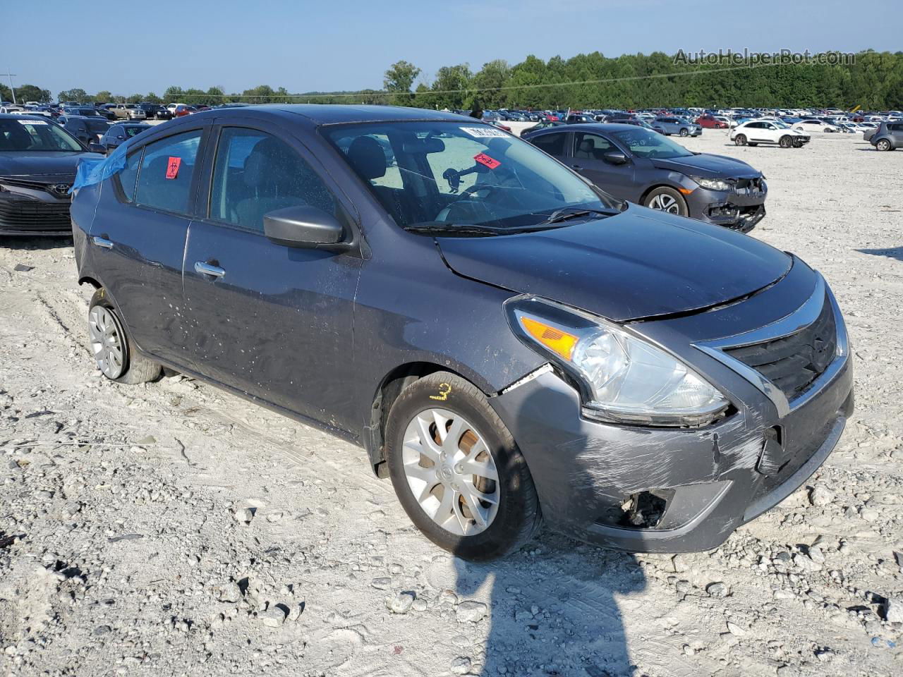 2018 Nissan Versa S Gray vin: 3N1CN7AP2JL888017