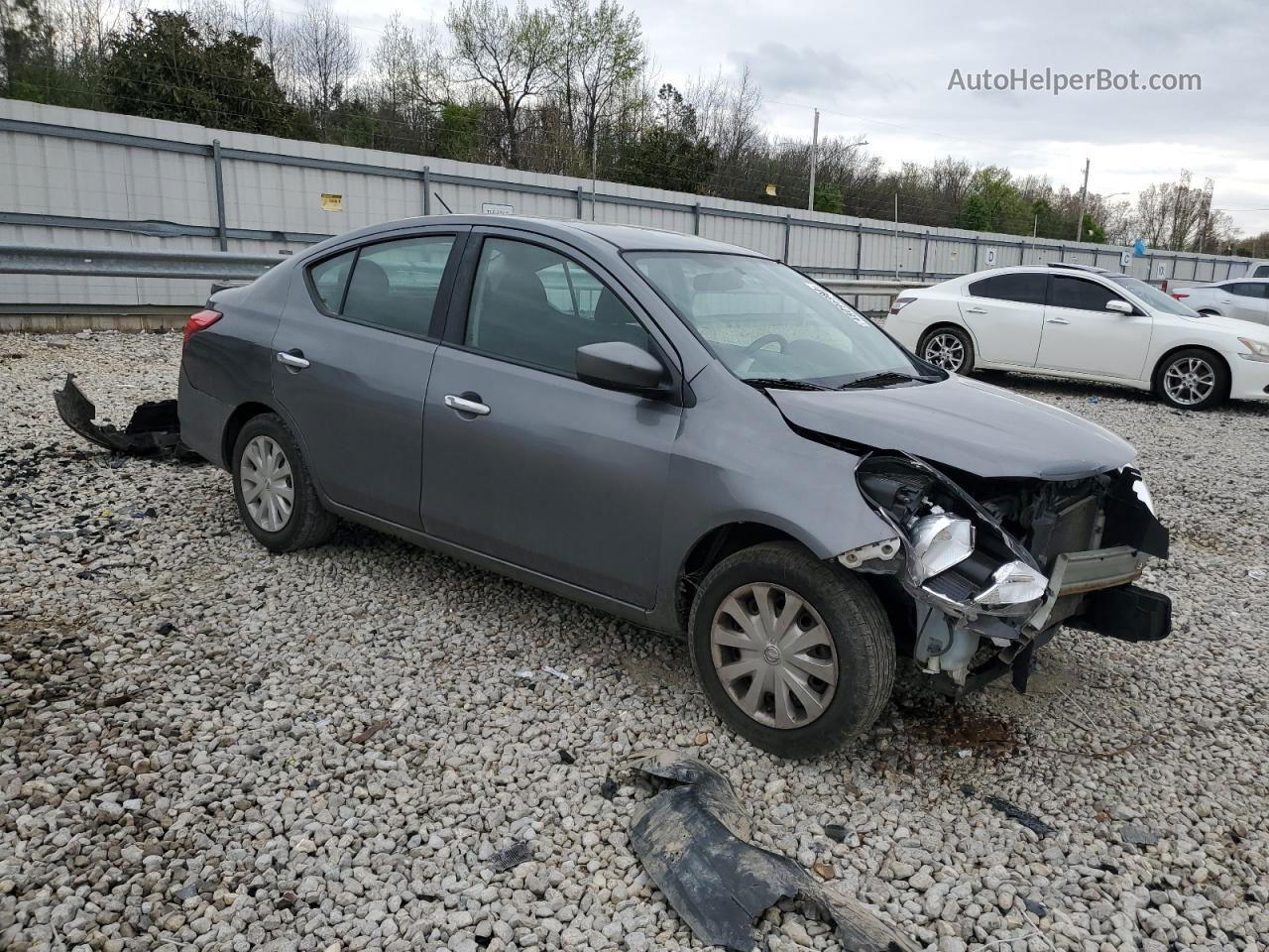 2016 Nissan Versa S Gray vin: 3N1CN7AP3GL857528