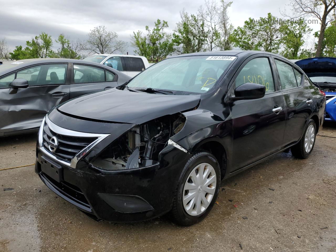 2018 Nissan Versa S Черный vin: 3N1CN7AP3JL801211