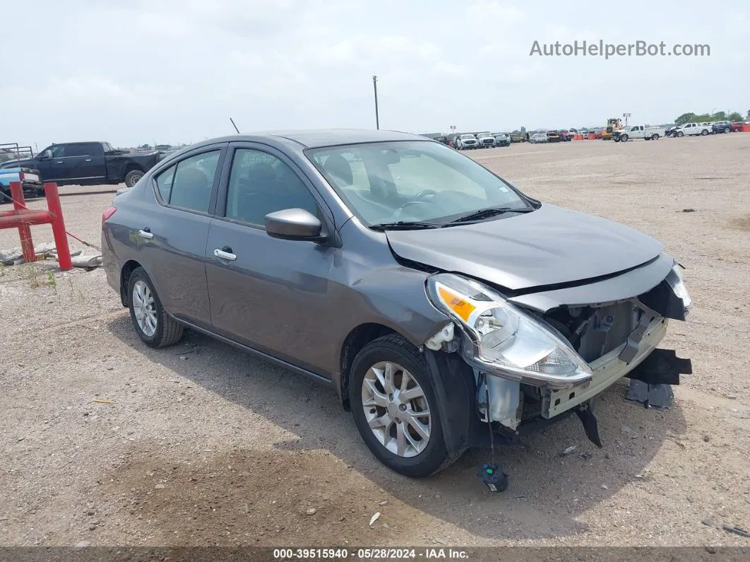 2018 Nissan Versa 1.6 Sv Gray vin: 3N1CN7AP3JL822737