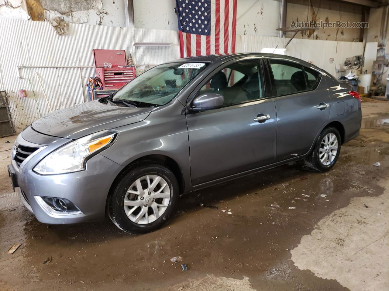 2018 Nissan Versa S Gray vin: 3N1CN7AP3JL852532