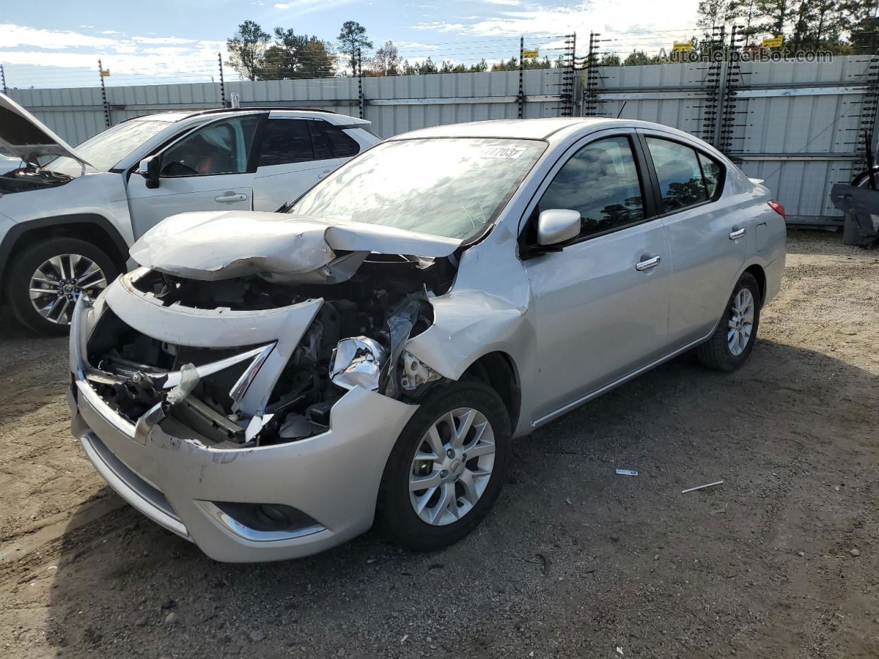 2018 Nissan Versa S Silver vin: 3N1CN7AP3JL854135