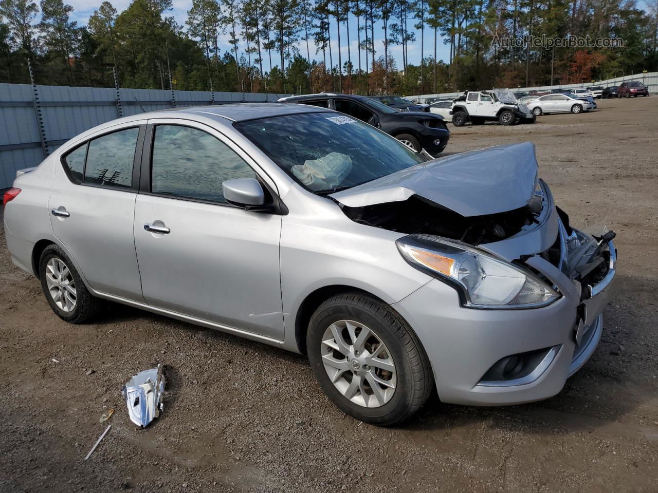 2018 Nissan Versa S Silver vin: 3N1CN7AP3JL854135