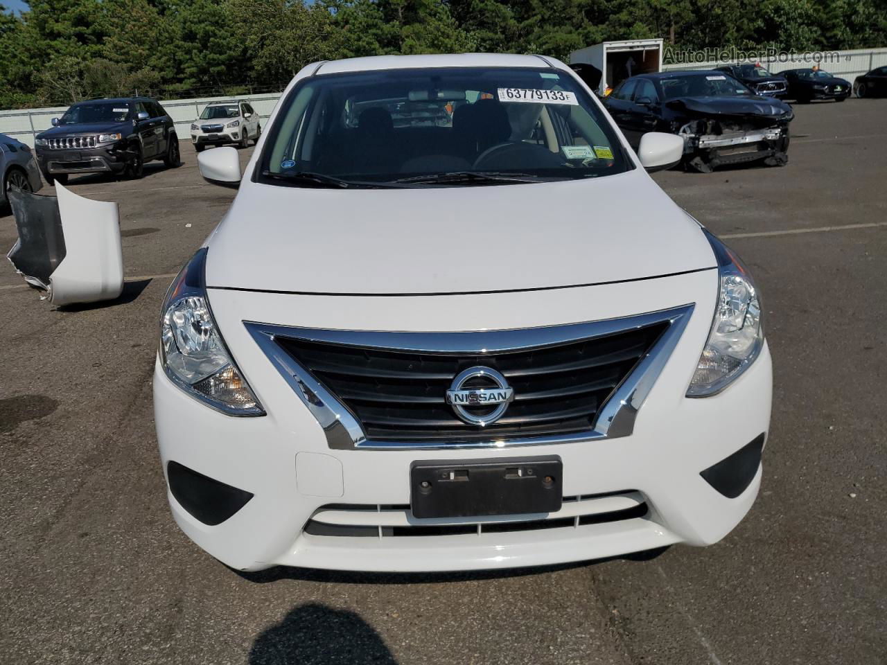 2018 Nissan Versa S White vin: 3N1CN7AP3JL885028