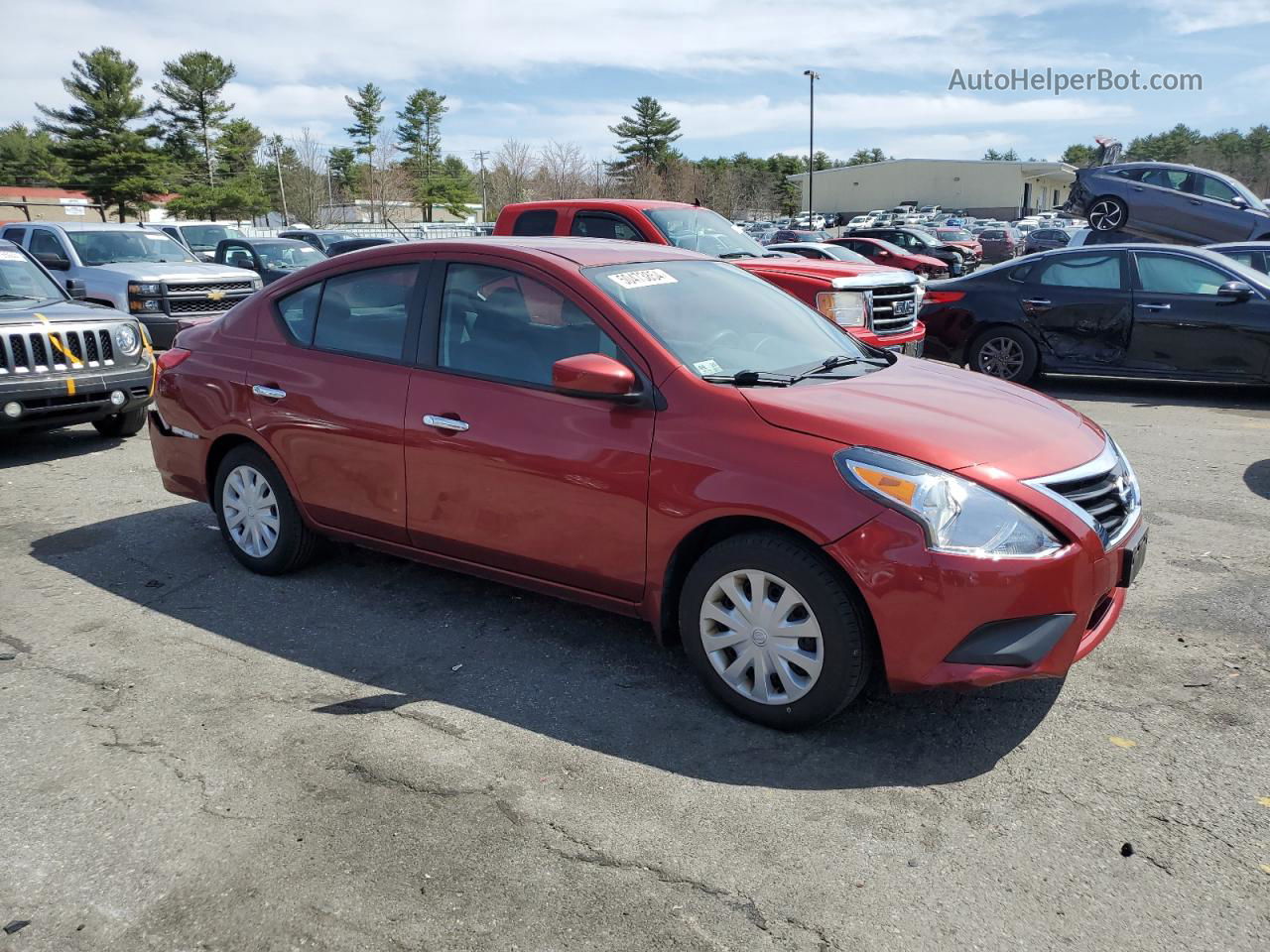 2018 Nissan Versa S Red vin: 3N1CN7AP3JL886728