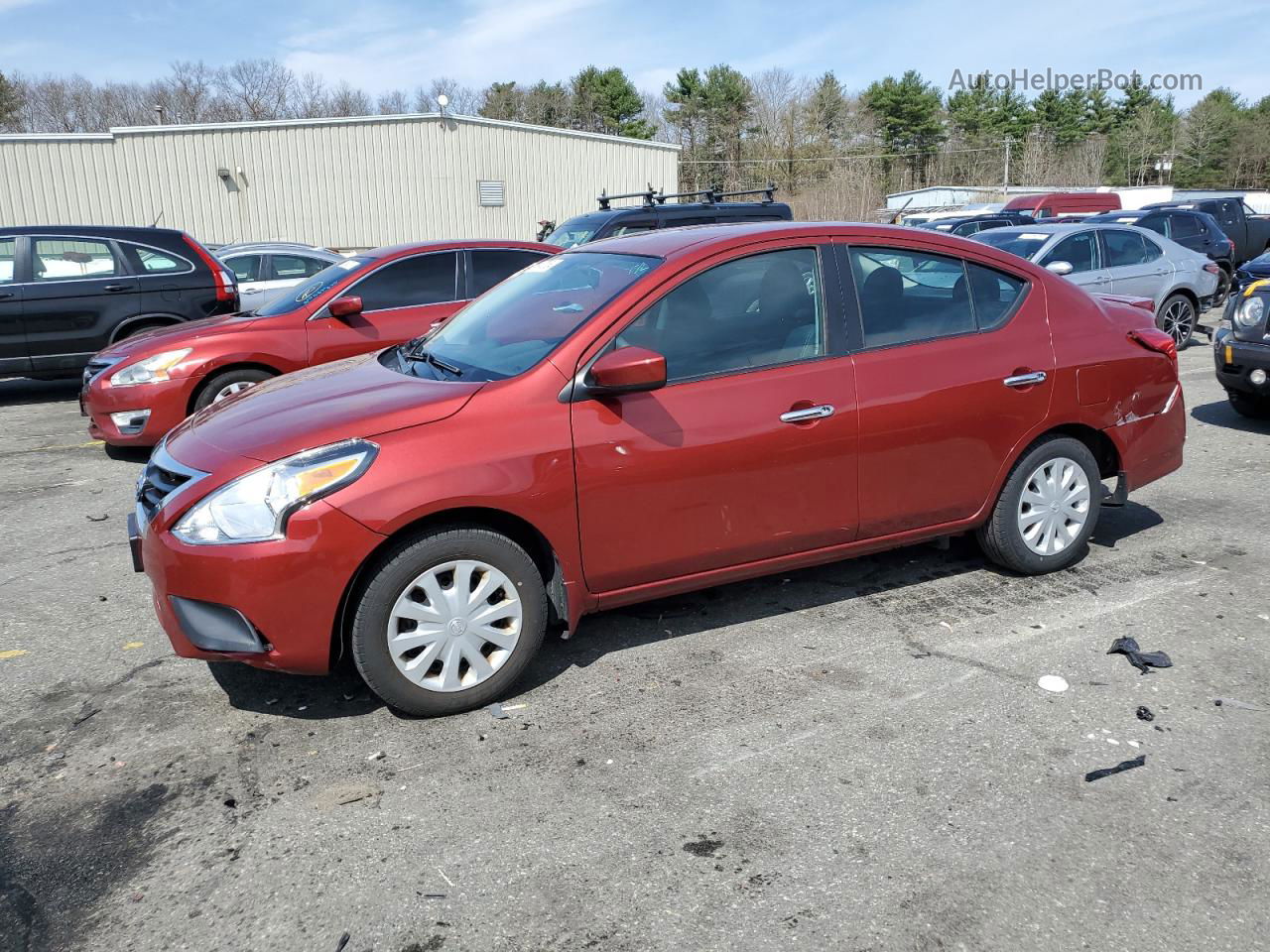 2018 Nissan Versa S Red vin: 3N1CN7AP3JL886728