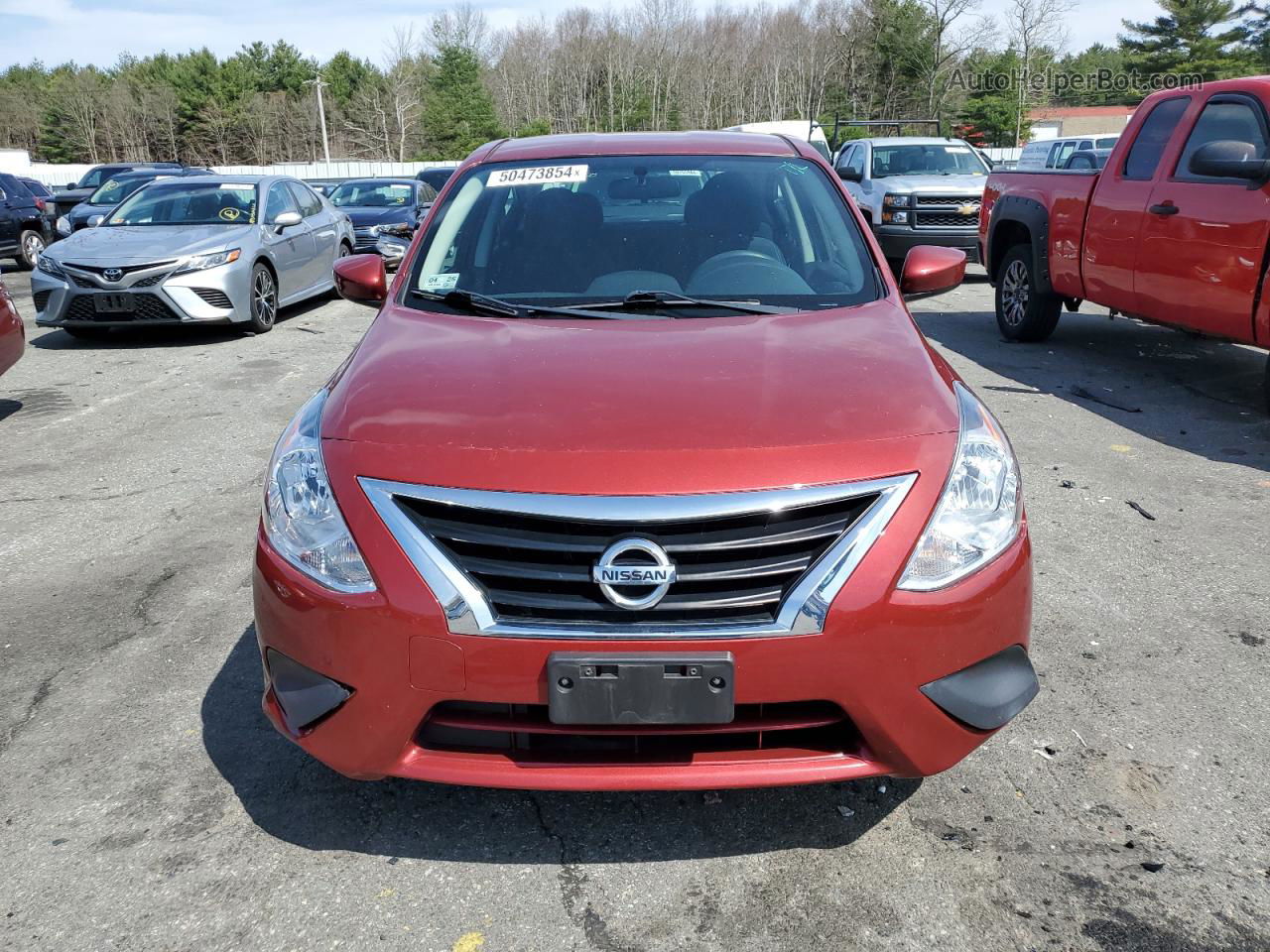 2018 Nissan Versa S Red vin: 3N1CN7AP3JL886728