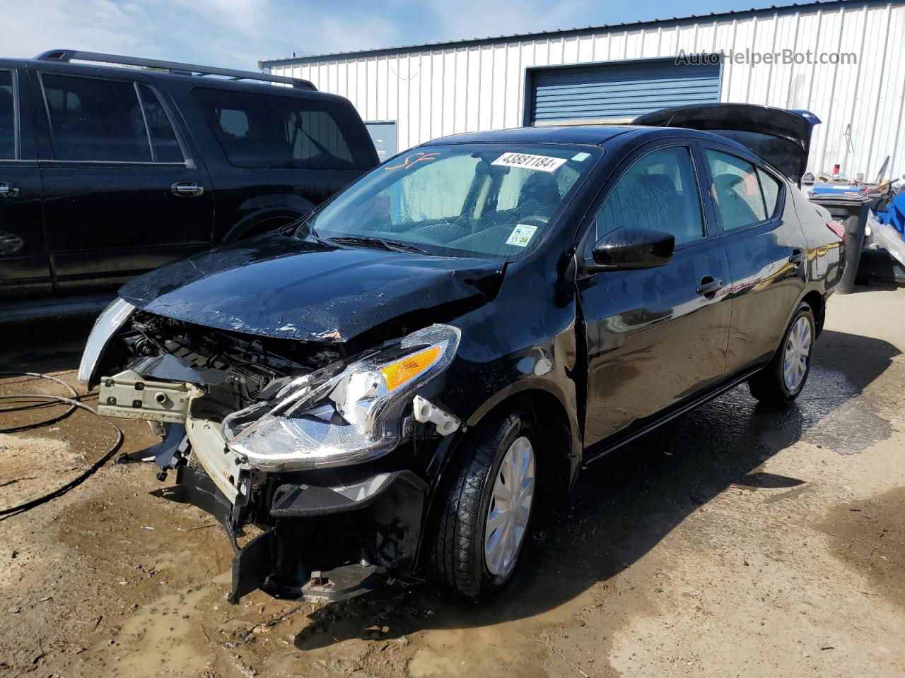 2018 Nissan Versa S Black vin: 3N1CN7AP3JL888558