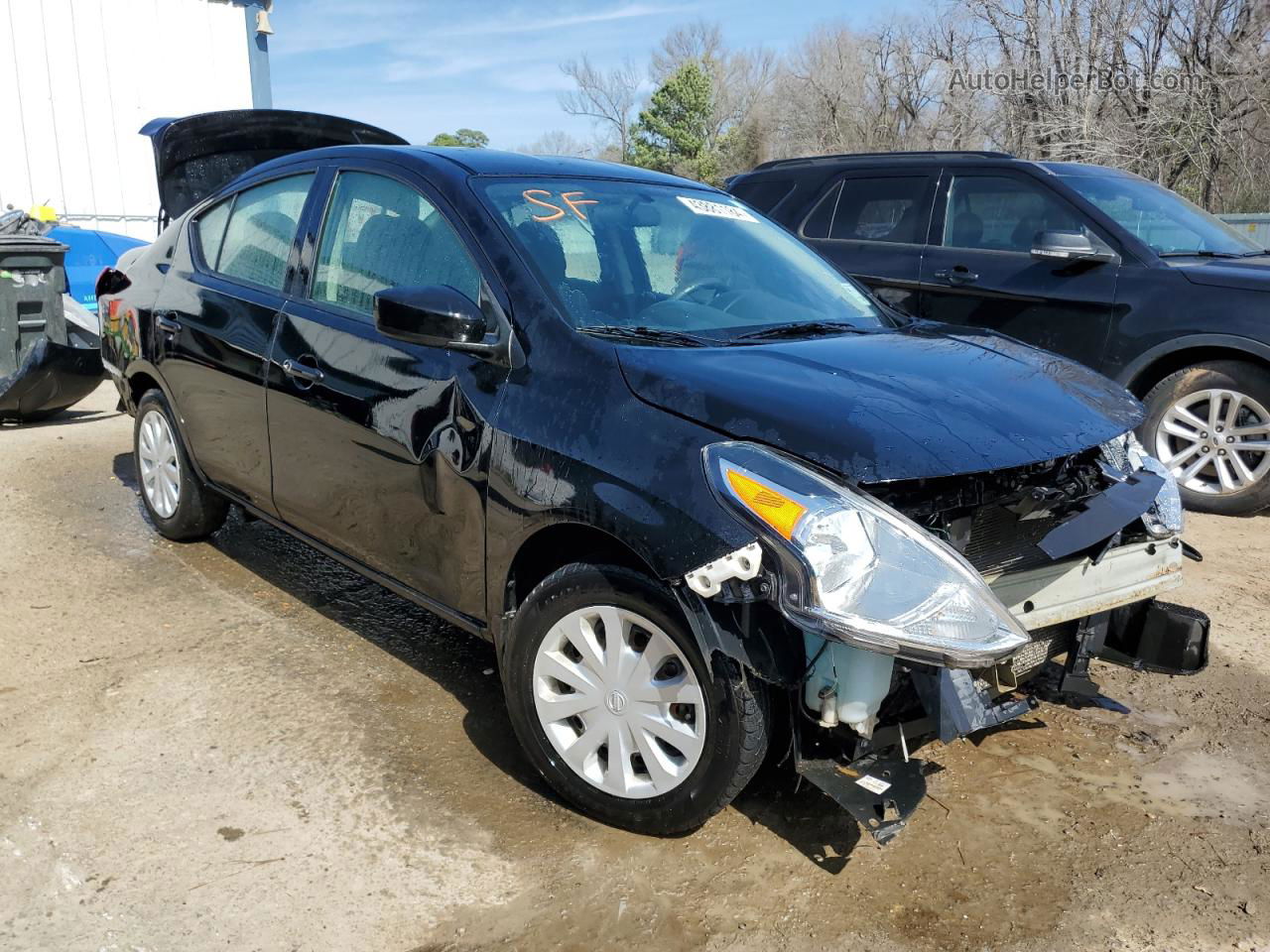 2018 Nissan Versa S Black vin: 3N1CN7AP3JL888558