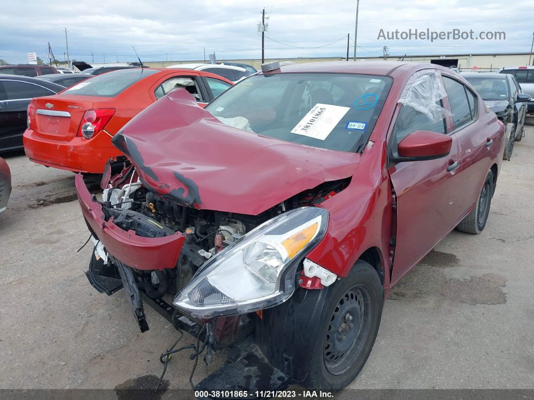 2016 Nissan Versa 1.6 S+ Burgundy vin: 3N1CN7AP4GL856100