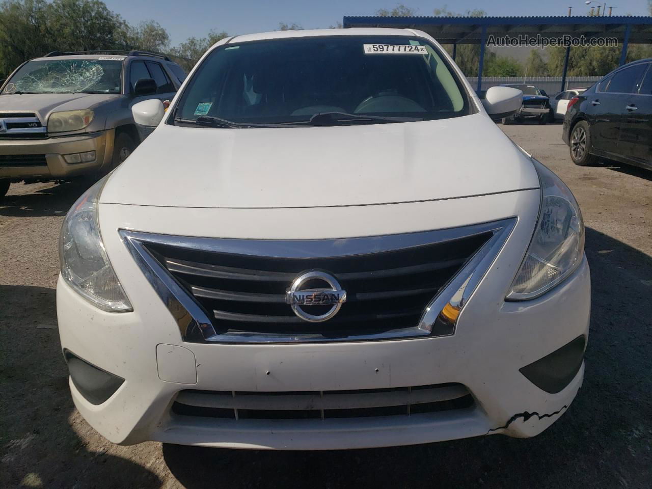 2016 Nissan Versa S White vin: 3N1CN7AP4GL880557