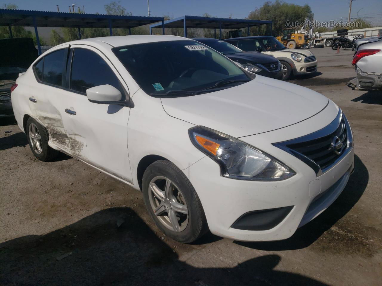 2016 Nissan Versa S White vin: 3N1CN7AP4GL880557