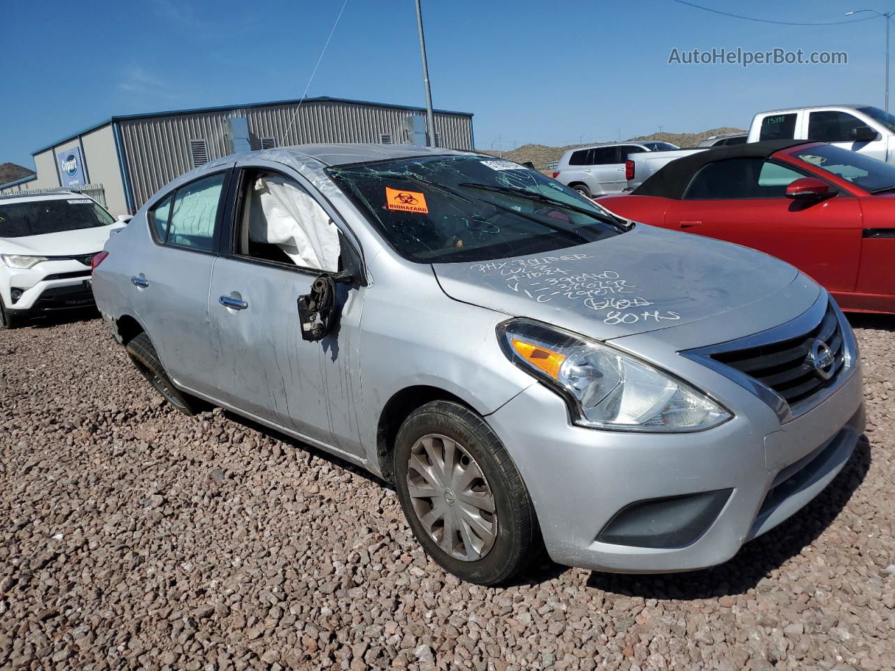 2018 Nissan Versa S Silver vin: 3N1CN7AP4JK398460