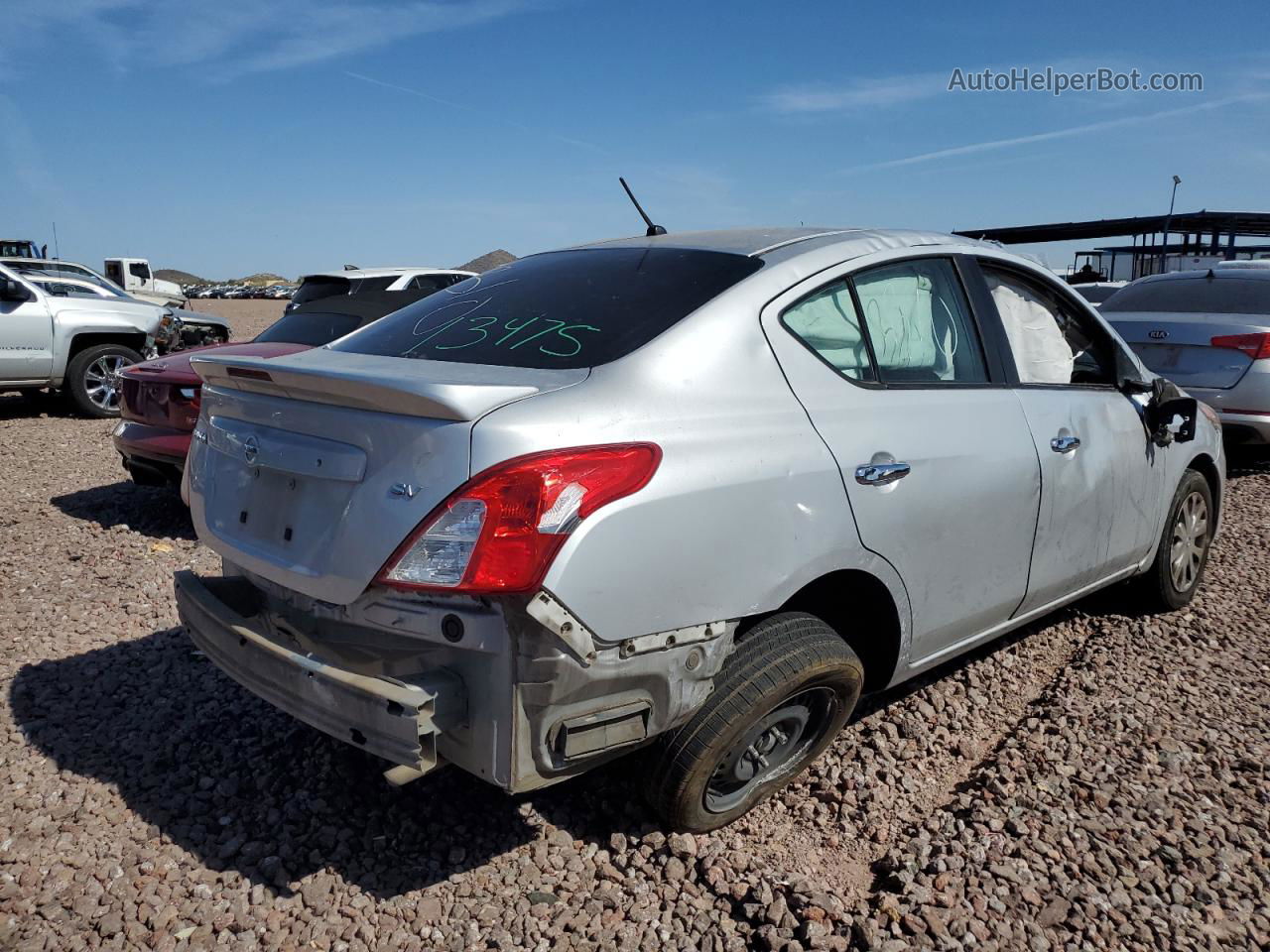 2018 Nissan Versa S Silver vin: 3N1CN7AP4JK398460