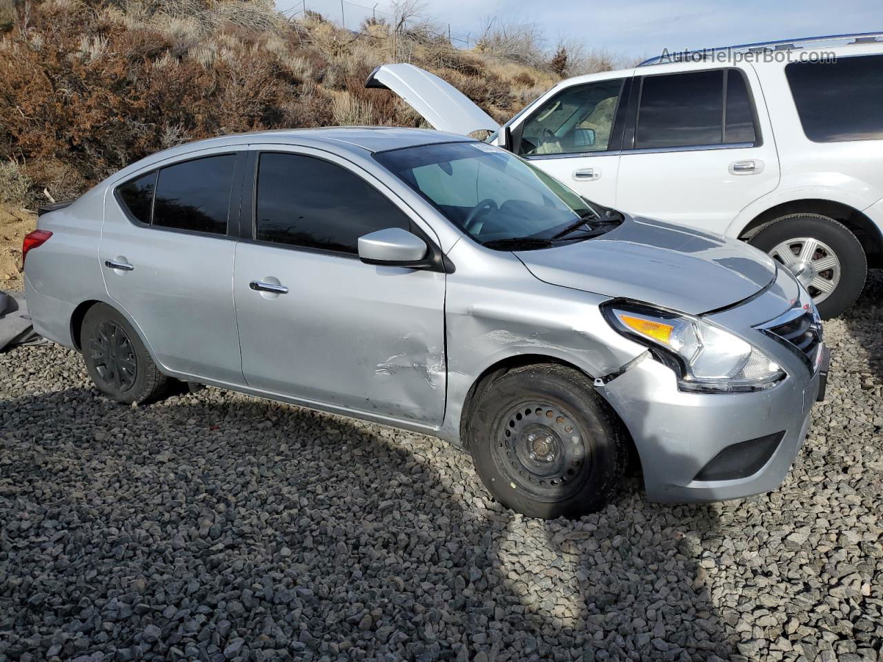 2018 Nissan Versa S Silver vin: 3N1CN7AP4JK441551