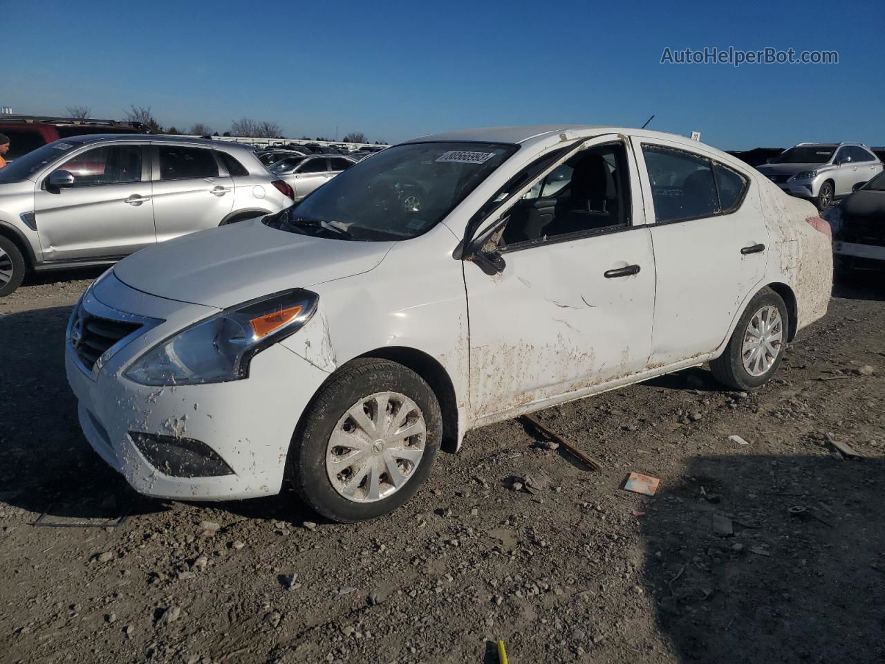 2018 Nissan Versa S White vin: 3N1CN7AP4JL806224