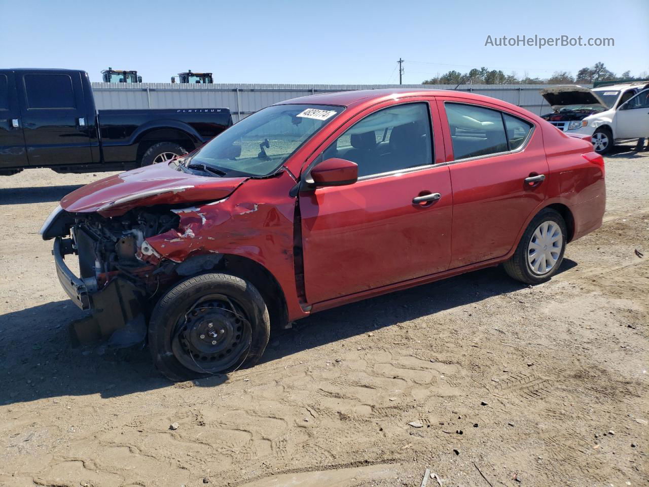 2018 Nissan Versa S Red vin: 3N1CN7AP4JL838946