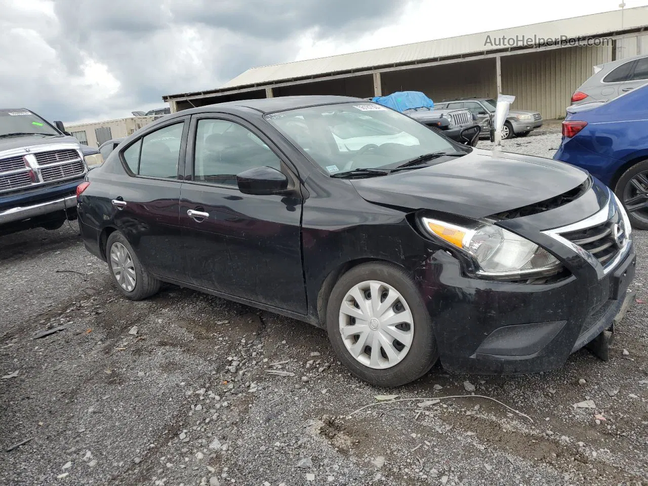 2018 Nissan Versa S Black vin: 3N1CN7AP4JL847422