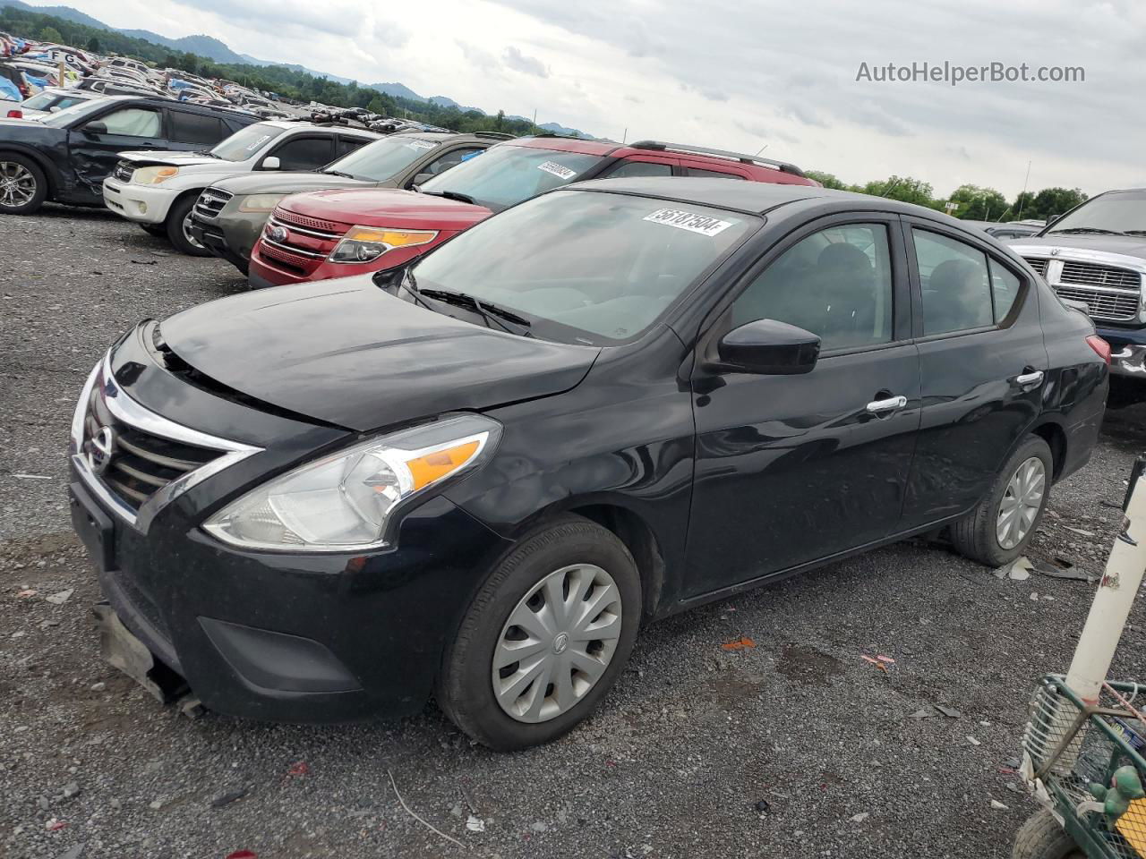 2018 Nissan Versa S Black vin: 3N1CN7AP4JL847422