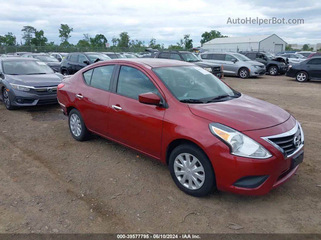 2018 Nissan Versa 1.6 Sv Red vin: 3N1CN7AP5JK443034