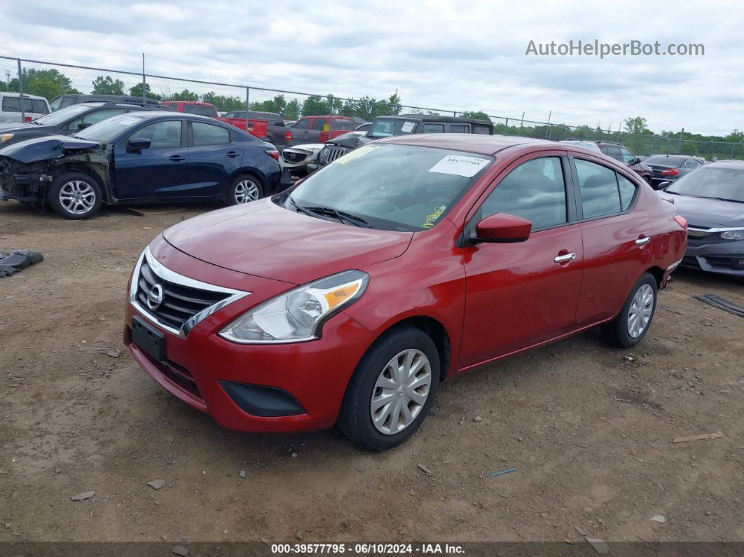 2018 Nissan Versa 1.6 Sv Red vin: 3N1CN7AP5JK443034